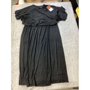 Isabel Maternity by Ingrid & Isabel Black Nursing Friendly Dress XL NWT..